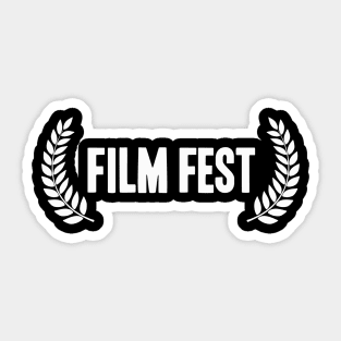 Film Fest Logo (White) Sticker